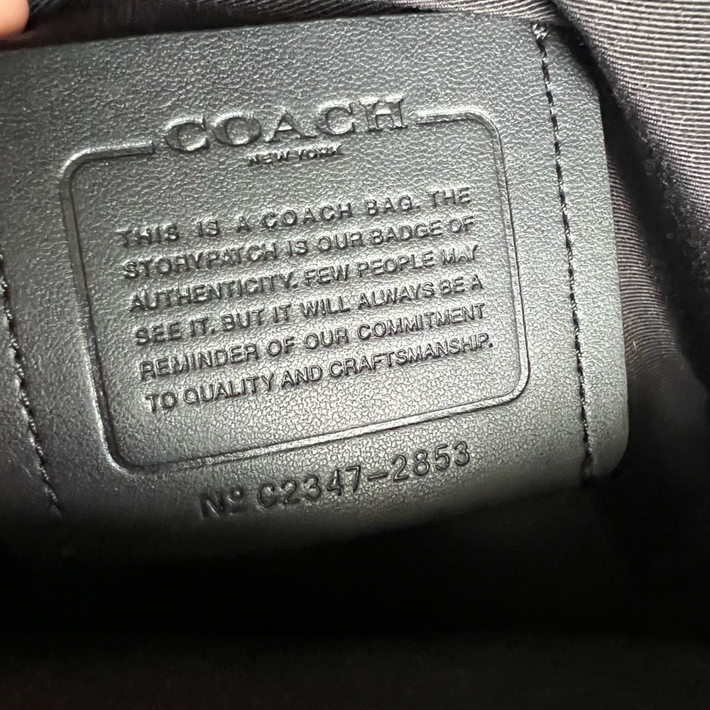 Coach Black and Gray Signature Backpack - Picture 8 of 9
